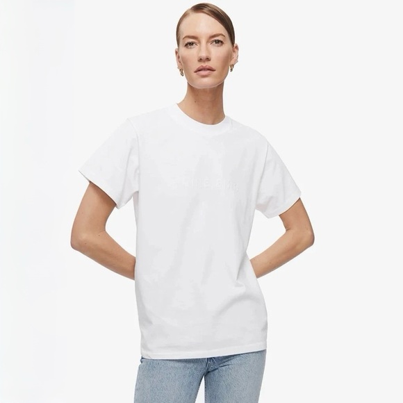 Anine Bing Lili Tee in Tonal White - Picture 1 of 7
